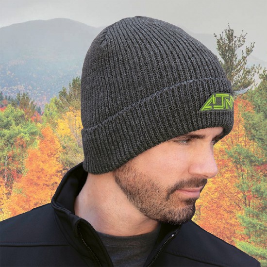 Tuque à rebord en tricot côtelé - Unisexe