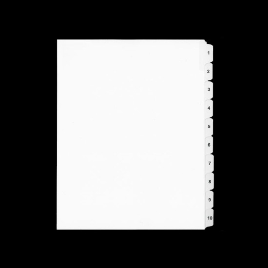 Ensemble intercallaires chiffres 1 à 10